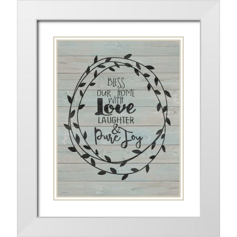 Pure Joy White Modern Wood Framed Art Print with Double Matting by Moulton, Jo