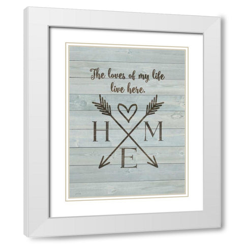 Home White Modern Wood Framed Art Print with Double Matting by Moulton, Jo