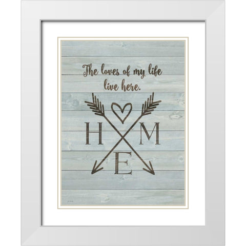 Home White Modern Wood Framed Art Print with Double Matting by Moulton, Jo