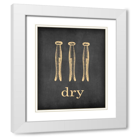 Dry White Modern Wood Framed Art Print with Double Matting by Moulton, Jo