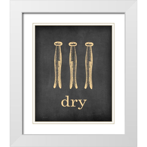 Dry White Modern Wood Framed Art Print with Double Matting by Moulton, Jo