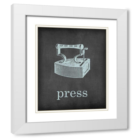Press White Modern Wood Framed Art Print with Double Matting by Moulton, Jo