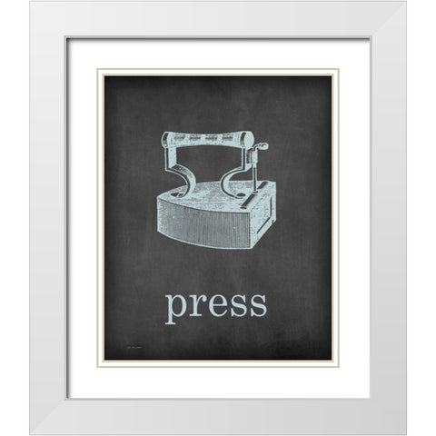 Press White Modern Wood Framed Art Print with Double Matting by Moulton, Jo