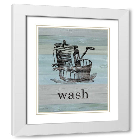 Wash on Wood White Modern Wood Framed Art Print with Double Matting by Moulton, Jo