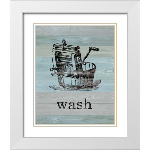 Wash on Wood White Modern Wood Framed Art Print with Double Matting by Moulton, Jo