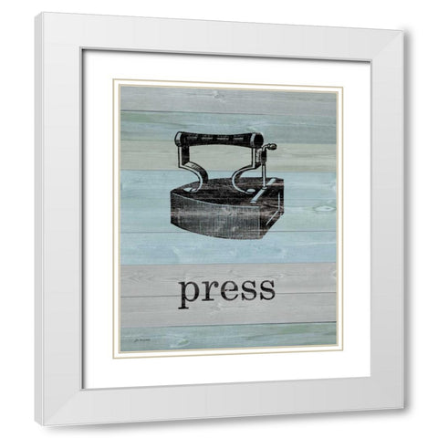 Press on Wood White Modern Wood Framed Art Print with Double Matting by Moulton, Jo