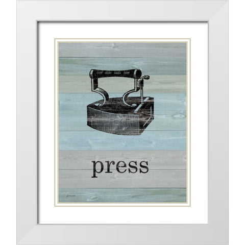 Press on Wood White Modern Wood Framed Art Print with Double Matting by Moulton, Jo