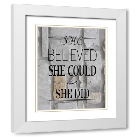 Believed Rock White Modern Wood Framed Art Print with Double Matting by Moulton, Jo
