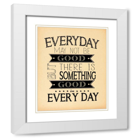 Every Day Beige White Modern Wood Framed Art Print with Double Matting by Moulton, Jo