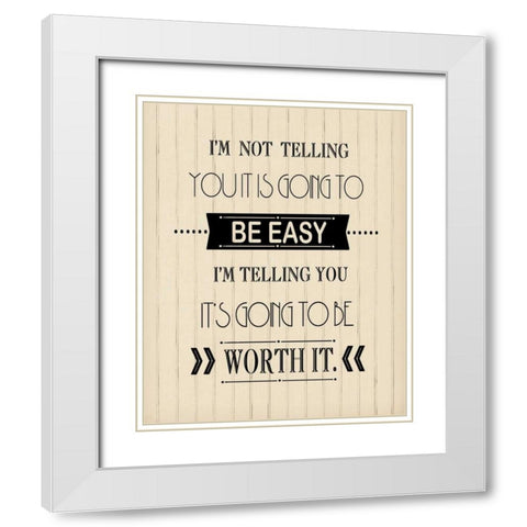 Easy Cream Wood White Modern Wood Framed Art Print with Double Matting by Moulton, Jo