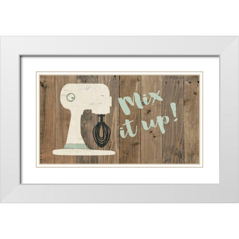 Mix It Up White Modern Wood Framed Art Print with Double Matting by Moulton, Jo