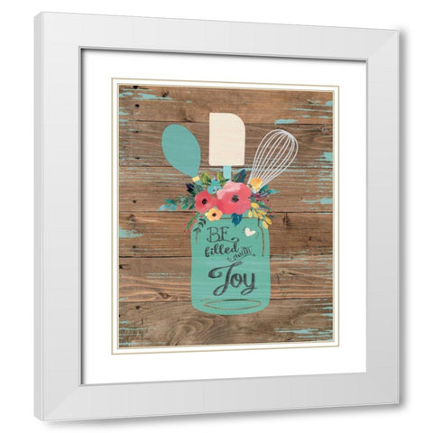 Filled With Joy White Modern Wood Framed Art Print with Double Matting by Moulton, Jo