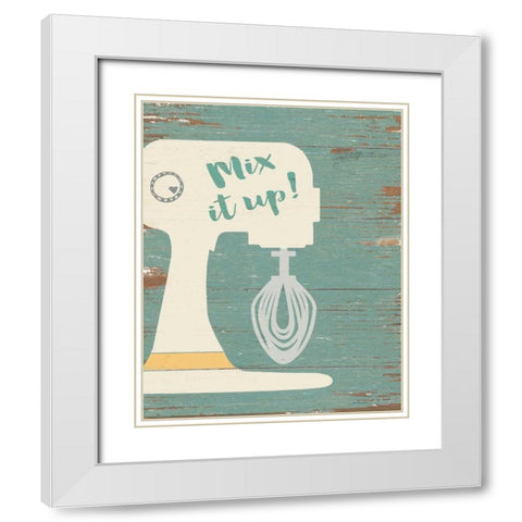 Mix It Up White Modern Wood Framed Art Print with Double Matting by Moulton, Jo
