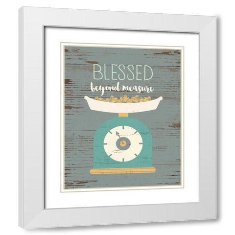 Blessed Beyond Measure White Modern Wood Framed Art Print with Double Matting by Moulton, Jo