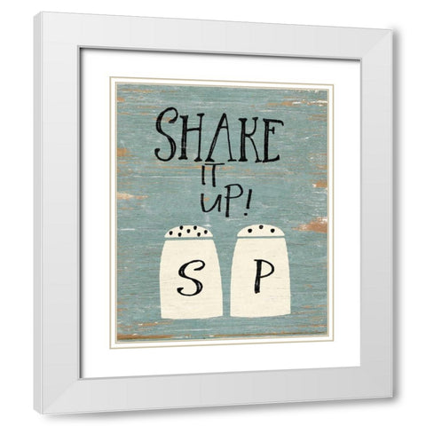 Shake It Up White Modern Wood Framed Art Print with Double Matting by Moulton, Jo
