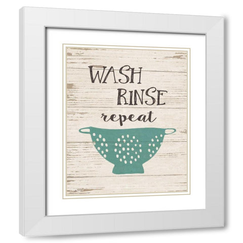 Repeat White Modern Wood Framed Art Print with Double Matting by Moulton, Jo