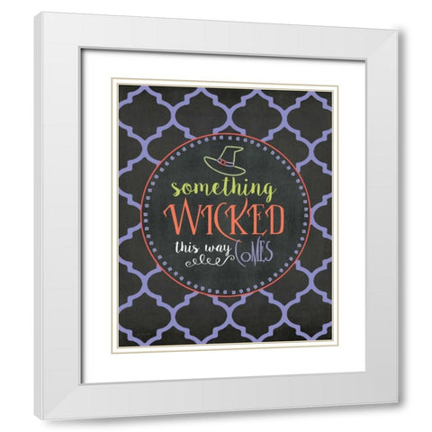 Something Wicked White Modern Wood Framed Art Print with Double Matting by Moulton, Jo