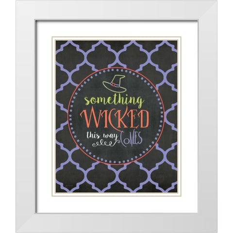Something Wicked White Modern Wood Framed Art Print with Double Matting by Moulton, Jo