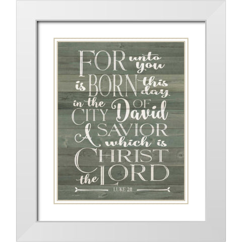 Luke White Modern Wood Framed Art Print with Double Matting by Moulton, Jo