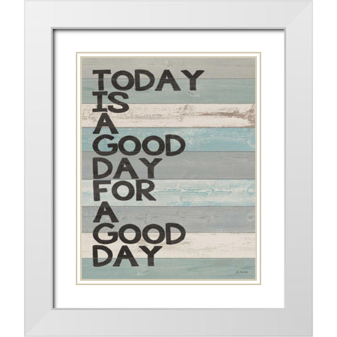 Today White Modern Wood Framed Art Print with Double Matting by Moulton, Jo