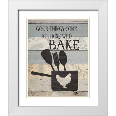 Those Who Bake White Modern Wood Framed Art Print with Double Matting by Moulton, Jo