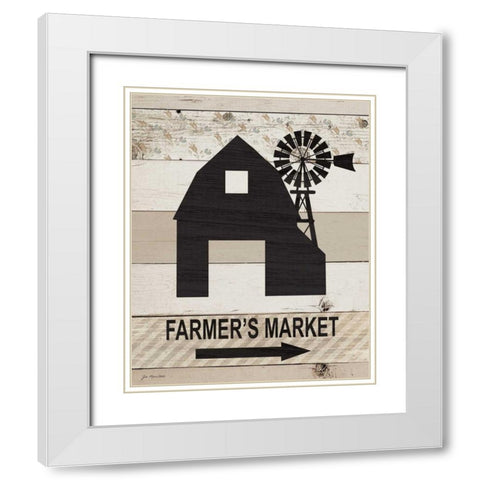 Farm Market White Modern Wood Framed Art Print with Double Matting by Moulton, Jo