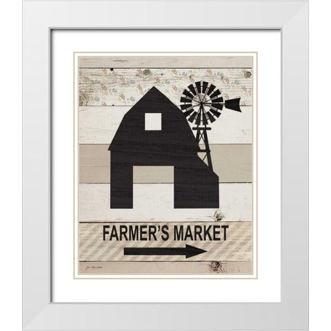 Farm Market White Modern Wood Framed Art Print with Double Matting by Moulton, Jo