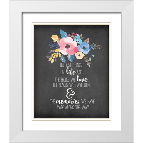 The Best Things White Modern Wood Framed Art Print with Double Matting by Moulton, Jo