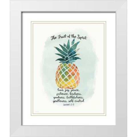 Fruit Spirit White Modern Wood Framed Art Print with Double Matting by Moulton, Jo