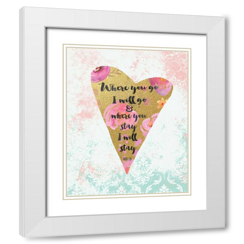 Where You Go White Modern Wood Framed Art Print with Double Matting by Moulton, Jo