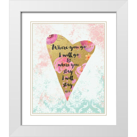 Where You Go White Modern Wood Framed Art Print with Double Matting by Moulton, Jo