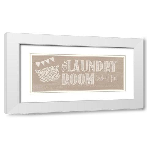 Laundry Room White Modern Wood Framed Art Print with Double Matting by Moulton, Jo