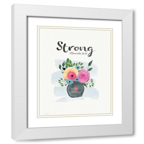Strong White Modern Wood Framed Art Print with Double Matting by Moulton, Jo