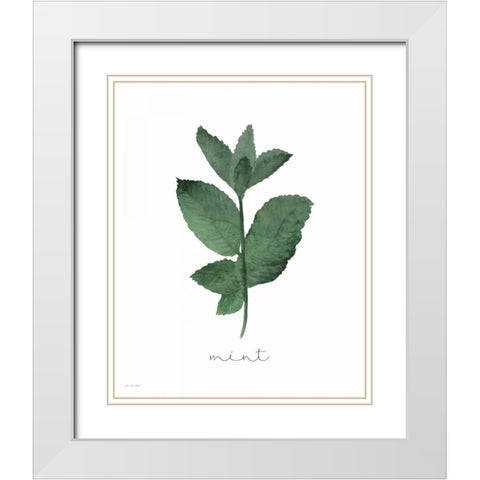 Mint White Modern Wood Framed Art Print with Double Matting by Moulton, Jo