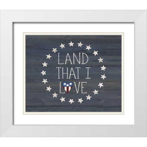 Land I Love White Modern Wood Framed Art Print with Double Matting by Moulton, Jo