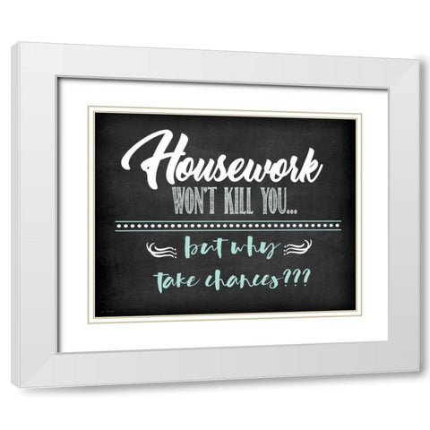Housework White Modern Wood Framed Art Print with Double Matting by Moulton, Jo