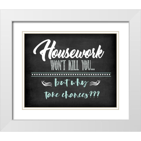 Housework White Modern Wood Framed Art Print with Double Matting by Moulton, Jo