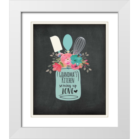 Grandmas Kitchen White Modern Wood Framed Art Print with Double Matting by Moulton, Jo