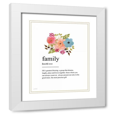 Family Definition White Modern Wood Framed Art Print with Double Matting by Moulton, Jo