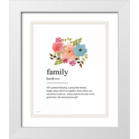 Family Definition White Modern Wood Framed Art Print with Double Matting by Moulton, Jo