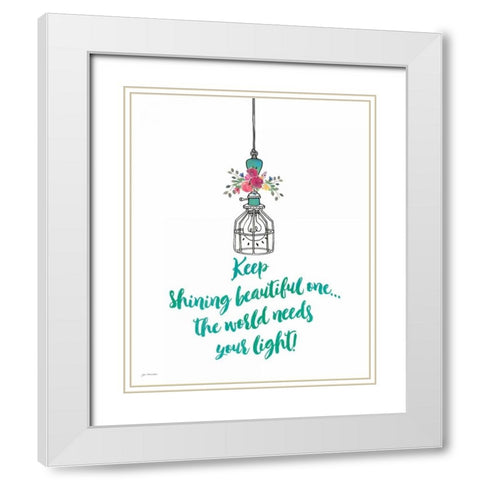 Home White Modern Wood Framed Art Print with Double Matting by Moulton, Jo