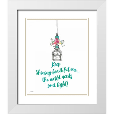 Home White Modern Wood Framed Art Print with Double Matting by Moulton, Jo