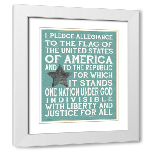Pledge I White Modern Wood Framed Art Print with Double Matting by Moulton, Jo