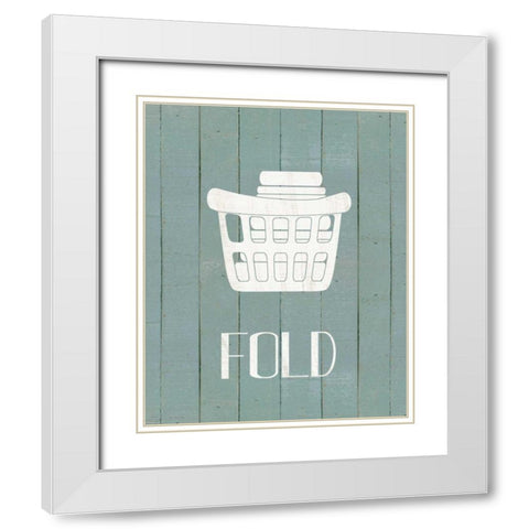 Wash House Fold White Modern Wood Framed Art Print with Double Matting by Moulton, Jo