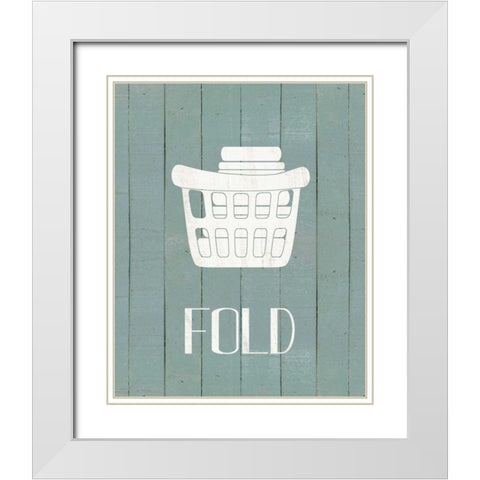 Wash House Fold White Modern Wood Framed Art Print with Double Matting by Moulton, Jo