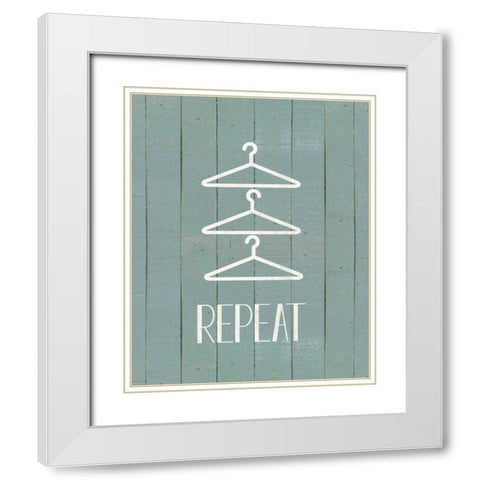 Wash House Repeat White Modern Wood Framed Art Print with Double Matting by Moulton, Jo