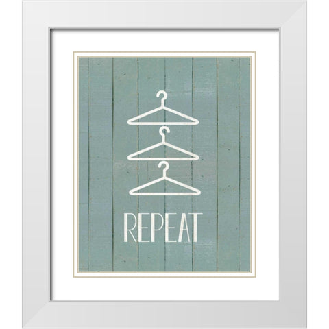 Wash House Repeat White Modern Wood Framed Art Print with Double Matting by Moulton, Jo