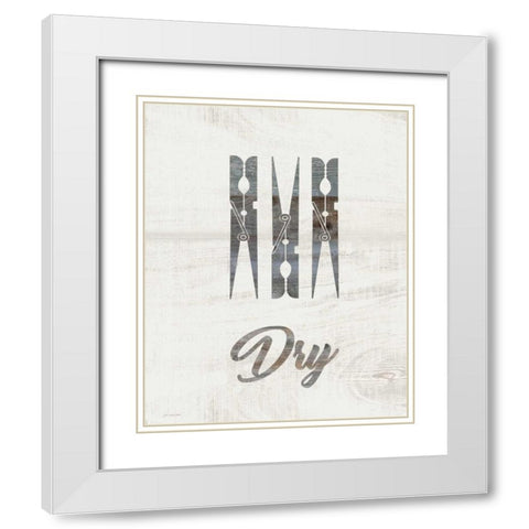 Barnwood Dry White Modern Wood Framed Art Print with Double Matting by Moulton, Jo