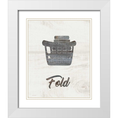 Barnwood Fold White Modern Wood Framed Art Print with Double Matting by Moulton, Jo