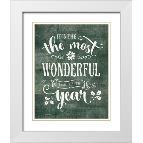 Most Wonderful Time of the Year White Modern Wood Framed Art Print with Double Matting by Moulton, Jo